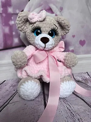 £31.99 • Buy Cuddle Bear Hand Made Amigurumi Soft Toy Plush Special Gift Crochet Present