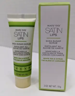 Mary Kay Satin Lips White Tea & Citrus Shea Sugar Scrub .3 Oz 094712 NIB • $8.99