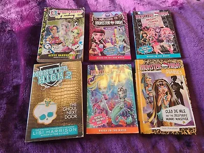 Monster High Book Lot Of 6 Ghoulfriends Welcome To MH; Frights Camera Action + • $24