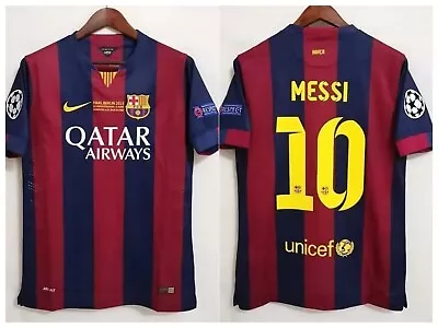 Lionel Messi Jersey #10 FC Barcelona Home Jersey 14/15 UCL Final Match • $58