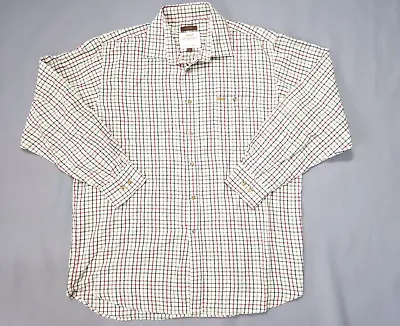 Mens BONART Shirt Size Large Country Casual Long Sleeve Check Cotton • £16.99