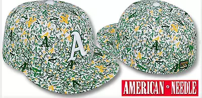 Oakland Athletics A's American Needle Matise Baseball Fitted Hat Cap Adult Sze 8 • $12