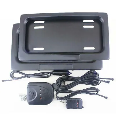 $69.99 • Buy 2pc Hide-Away Shutter Cover Up Electric Stealth License Plate Frame W/ Remote US