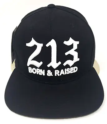 Los Angeles LA City Snapback Hat Cap 213 Born & Raised Adult OSFM Black New • $16.95