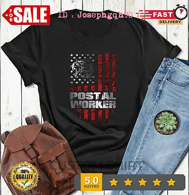 Patriotic Postal Worker T-ShirtAmerican Flag Mailman ShirtRural Carrier TeeCu • $6.30