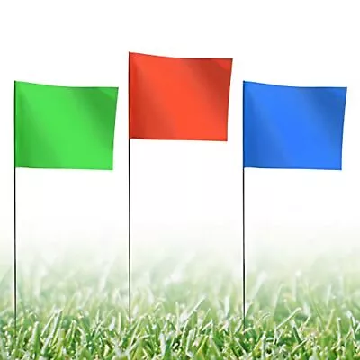 Marking Flags Marker Flags For Lawn 4x5 Inch | 100 Pack Redgreenblue Landscape F • $15.56