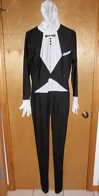 Tuxedo Costume Adult Halloween Cosplay Butler SECOND SKIN BODY SUIT - NEW! • $4.39