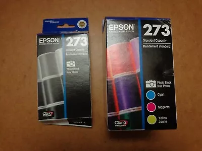 Genuine Epson 273 Black & 273 Color Ink Cartridges 5-Pack [2019] • $19.98