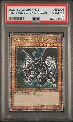 PSA 10 GEM MINT Yugioh Red Eyes Black Dragon TN23-EN003 Quarter Century Secret • $74.99