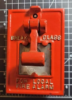 Rare Vintage Break Glass Fire Alarm Pull Station #456 Standard Electric Time Co. • $65