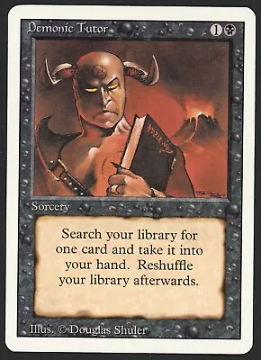 ***Demonic Tutor*** MTG Revised Magic Kid Icarus • $12.50