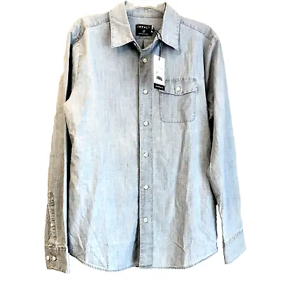 NWT United By Blue Men's Organic Chambray Long Sleeve Button-Down Shirt - S • $21.71