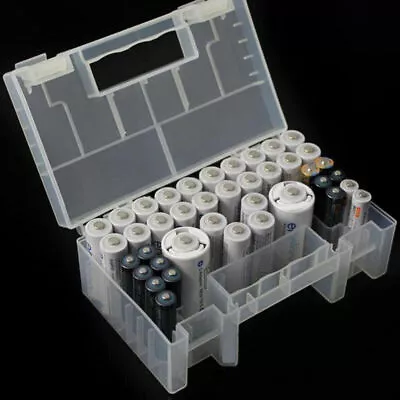 Portable Hard Plastic Case Storage Box Holder Organiser For AA AAA C Battery • $5.40