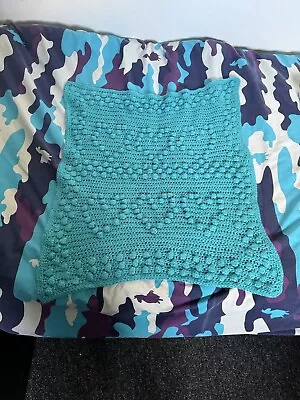 Beautiful Hand Knitted Baby Blanket For Car Seat • £0.99