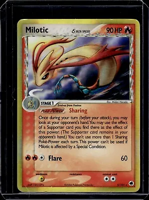 Pokémon TCG Milotic (Delta Species) EX Dragon Frontiers 5/101 Reverse Holo MP • $9.99