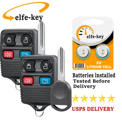 2 Replacement 4B Remote Fob + Ignition Key With Chip For Ford Focus 2006 - 2010 • $12.85