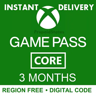 ⚡ FAST DELIVERY ⚡ XBOX LIVE GOLD - GAME PASS CORE 3 Months Membership Xbox • $29.99