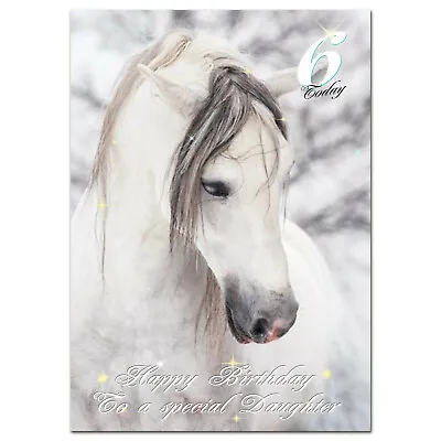 B424; Great Personalised Birthday Card; *ANY Name Age Text*; Beautiful Horse • £3.99