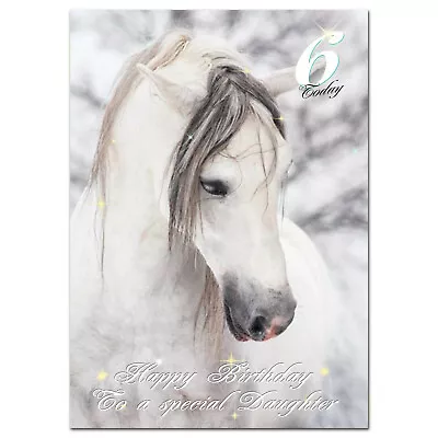 B424; Great Personalised Birthday Card; *ANY Name Age Text*; Beautiful Horse • £3.99