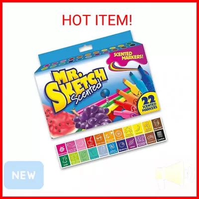 Mr. Sketch 2054594 Scented Watercolor Marker Broad Chisel Tip Assorted Colors • $15.86