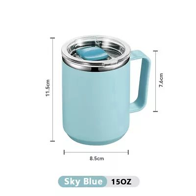 $12.98 • Buy 15oz Coffee Mug Travel Stainless Steel Insulated Vacuum Coffee Tumbler Cup