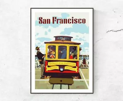 Restored Vintage San Francisco Poster / Print / USA Travel Retro Home Decor • $17.67