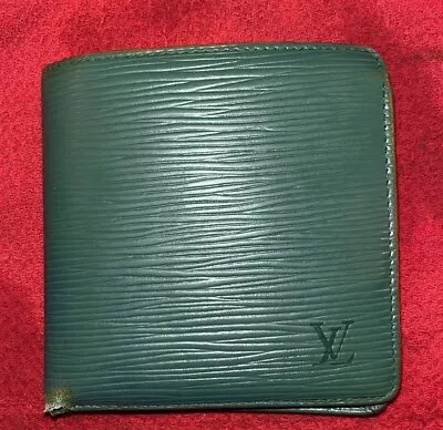 Vintage Louis Vuitton Green Epi Marco Leather Bifold Wallet/MI0972 • $80