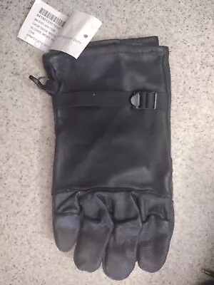 Military Light Duty Black Light Duty Leather Work Gloves Sz 5/M NWT Nationwide  • $15