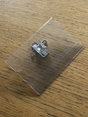£20 • Buy 50 X Combi Clip Clear Conference Name Badge Holders Visitor Security ID Meeting