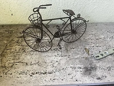 $35 • Buy Vintage Hand Made Metal Wire Retro Bicycle Statuette 