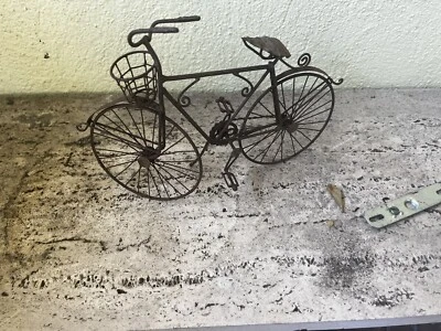 $35 • Buy Vintage Hand Made Metal Wire Retro Bicycle Statuette 