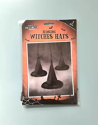 Halloween Hanging Which Hat 3 Pcs Pack 20cm Horror Decorations Creepy Town Props • £4.79