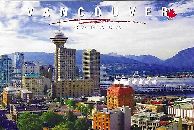 Canada Chrome Postcard Vancouver Downtown Harbour Centre Lookout • $0.60