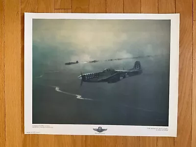 Vintage 1979 SILVER WINGS P-51 Mustang Print * Artist R G Smith * 20  X 16  • $56.97