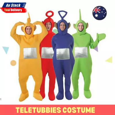 Adult Jumpsuit Teletubbies Party Fancy Dress Up Unisex Outfit Halloween Costume • $36.99