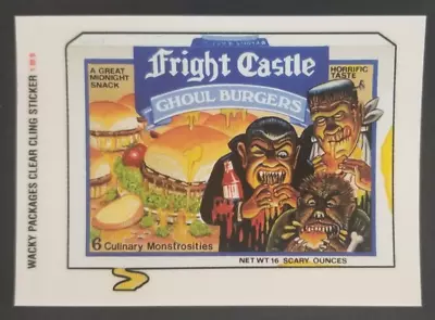 Monsters White Castle Burgers 2004 Wacky Packages Topps Sticker Card #1 (NM) • $3.95