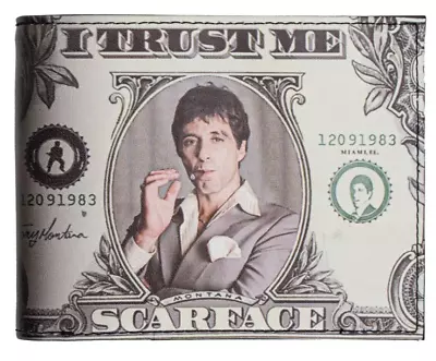 Men's Wallet Bifold Billfold Scarface Out Print Organizer Pocket Wallet • $19.99