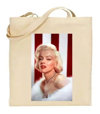 Shopper Tote Bag Cotton Canvas Cool Icon Stars Marilyn Monroe Ideal Gift Present • £7.99