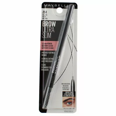 4 Pack Maybelline Brow Ultra Slim Eyebrow Definer Pencil Black 264 0.003 Oz • $36.54