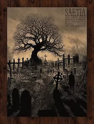 $124 • Buy Saetia Nov 17-19th, 2022 Saint Vitus Brooklyn, NY Concert Gig AP Poster Print