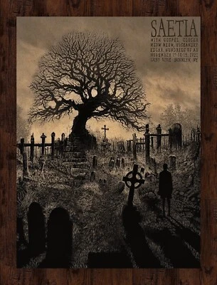 $124 • Buy Saetia Nov 17-19th, 2022 Saint Vitus Brooklyn, NY Concert Gig AP Poster Print