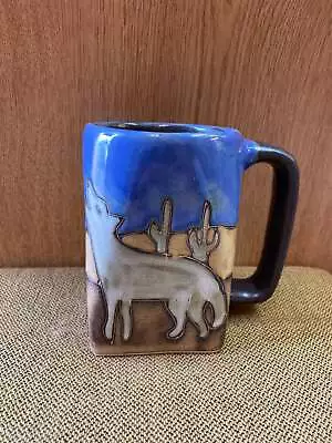 Howling Wolves Mara Mug In Lead Free Stoneware Pottery 12oz; 511S4 • $22.95