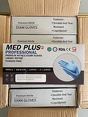 Med Plus© Nitrile Gloves 1000 Medical Grade Powder Free Disposable Gloves 100 • $38.98