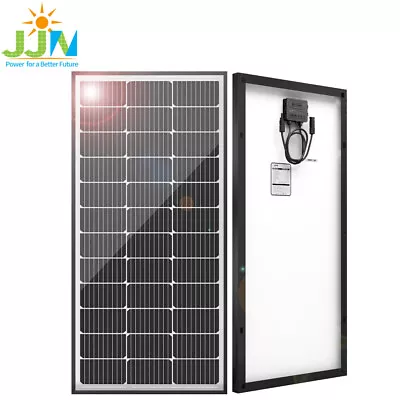 9BB Solar Panels 12V 100 Watt Monocrystalline High Efficiency Solar Panel Black • $69.99