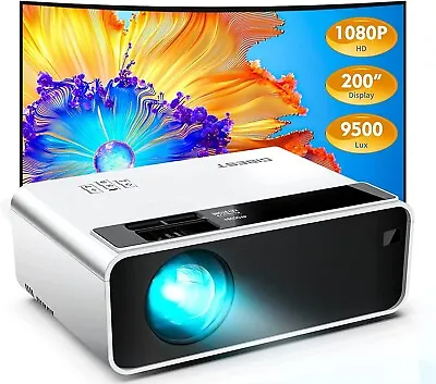 Video Projector 7500 Lumens 1080P LED Mini Home Theater Cinema Projector 9500L • $39.99