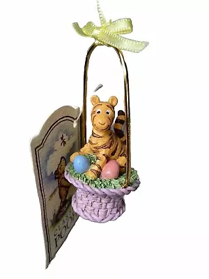 Disney MCF Classic Pooh Ornament Tigger In Lavender Easter Egg Basket • $14.49