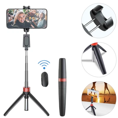 $15 • Buy Flexible Tripod Holder Stand Selfie Stick With Bluetooth Remote For Mobile Phone