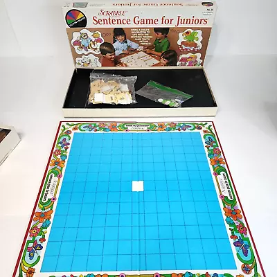 Vintage 1983 SCRABBLE SENTENCE GAME FOR JUNIORS By Selchow & Righter Complete • $6.99