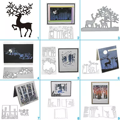 Tree Forest Deer Cutting Dies Metal Stencil DIY Scrapbooking Album Paper Card • $5.92