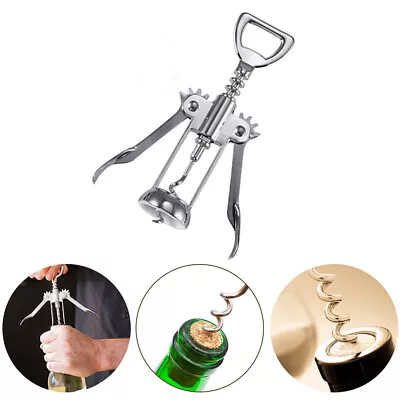 Beer Bottle Opener Bottle Opener Winged Corkscrew Party Wine Corkscrew Durable • £6.99